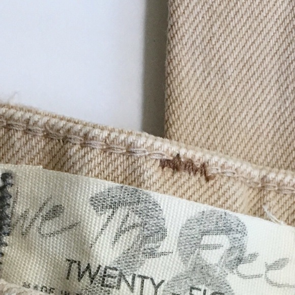 Free People Dakota Straight Leg Jean Distressed Tan New - Picture 13 of 15